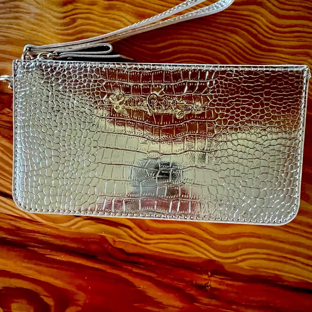 Lilly Pulitzer Gold Wristlet